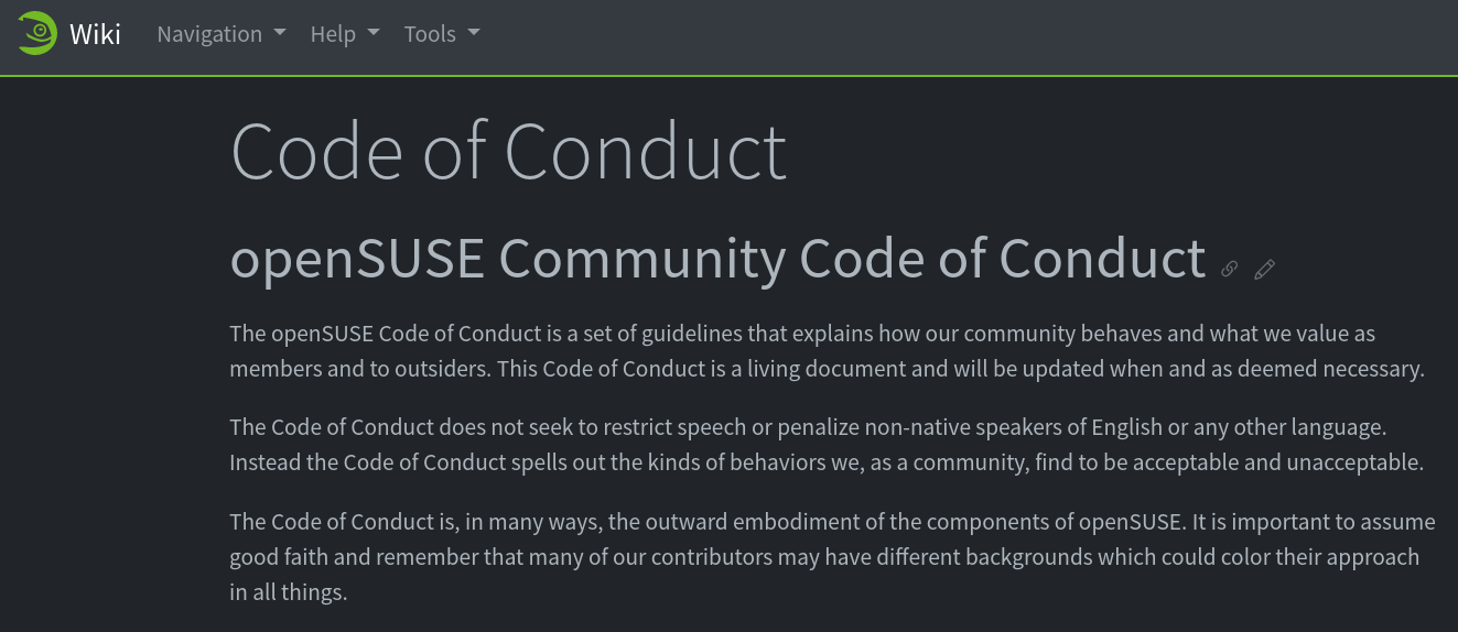 openSUSE 发布了新的行为准则